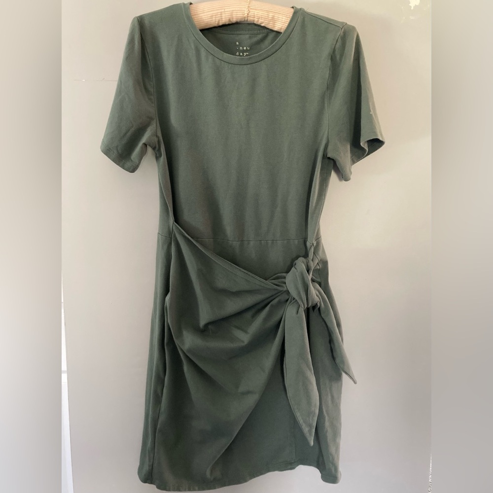 a new day Olive Green Short-Sleeve Tee Shirt Dress - Picture 2 of 3